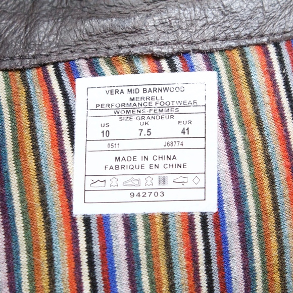 Merrell Vera Mid Barnwood Distressed Boots Size 10 - Picture 7 of 8